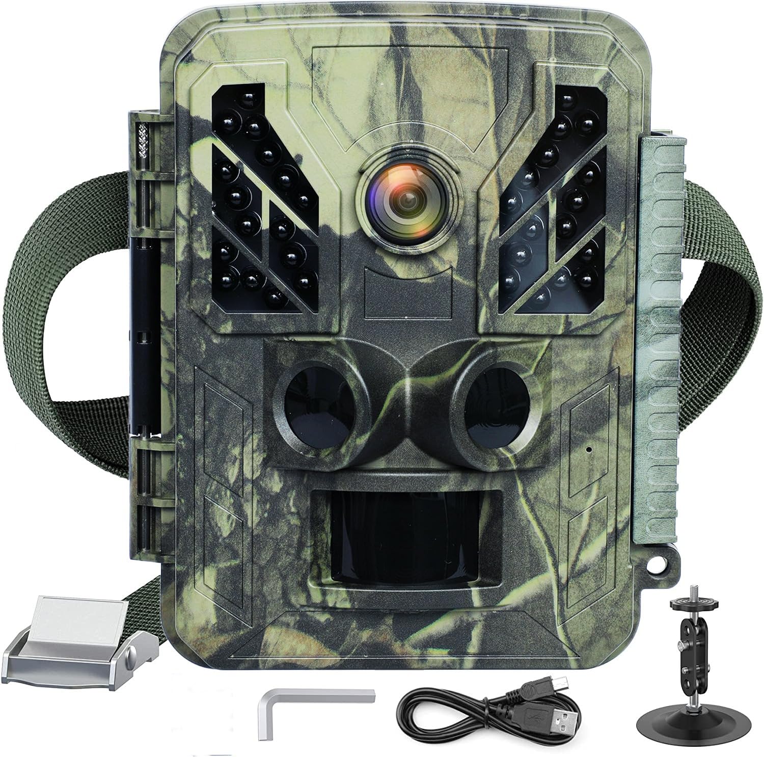 - Trail Camera - 4K Video, 32 MP Photo, Night Vision, Motion Detection, 2.4inch LCD, 0.2s Trigger Time, Waterproof for Wildlife Monitoring, Home Security, and Outdoor CCTV Trap Camera