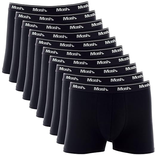 Kit 10 Cuecas Boxer Mash Masculina Algodão Cotton Respirável