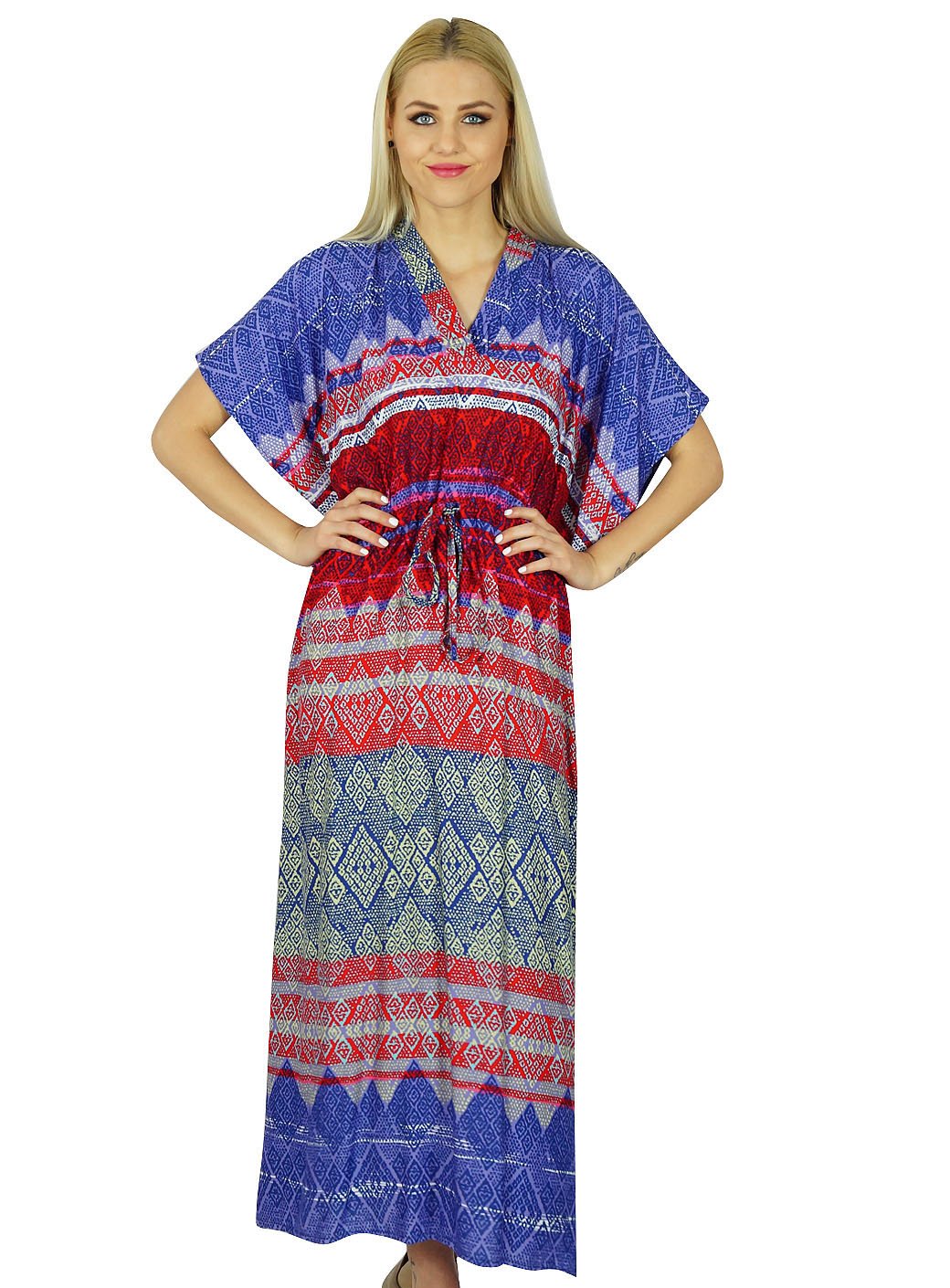 Bimba Women Long Maxi Kaftan Rayon Caftan Coverup Gown