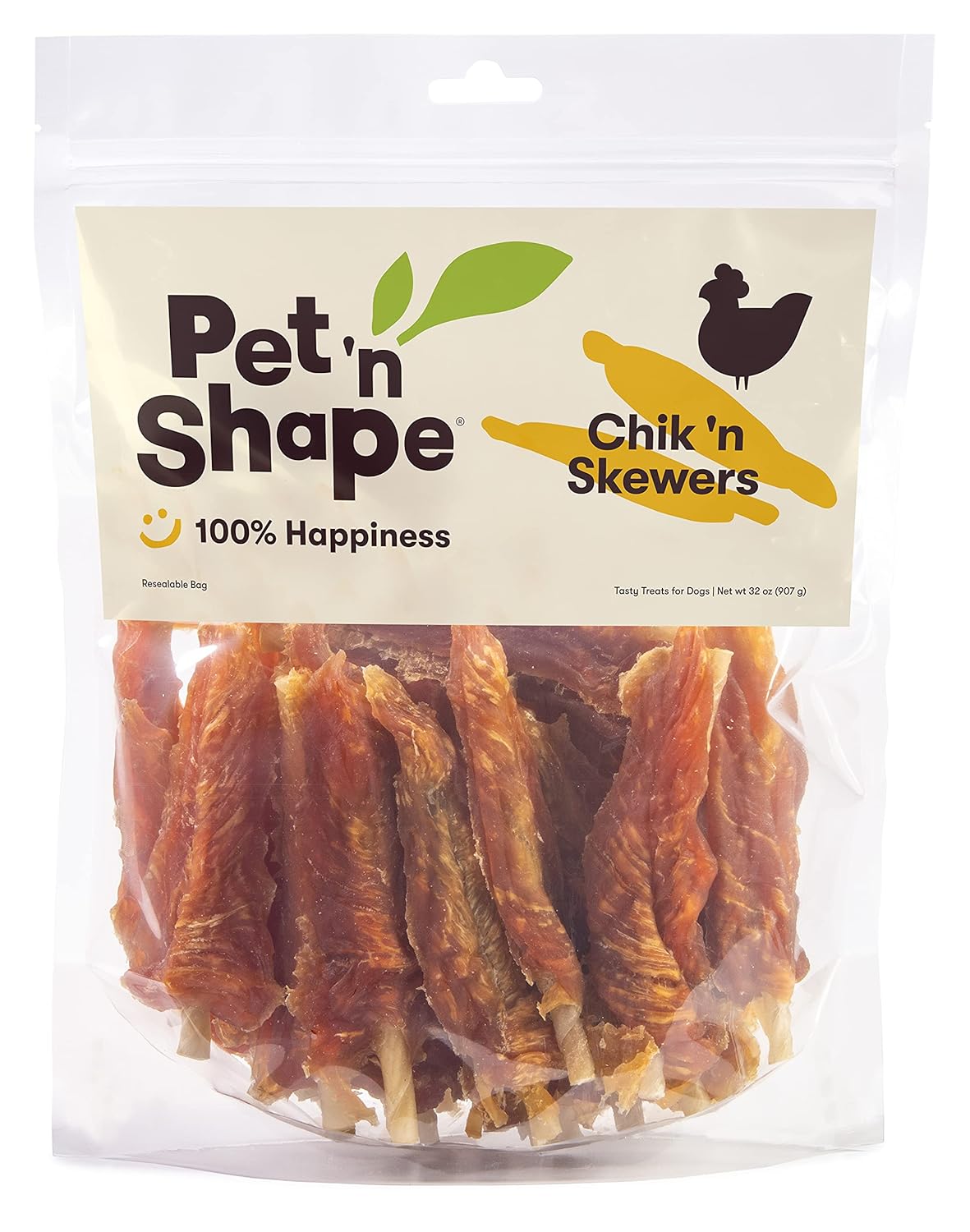 Pet n Shape Chik n Skewers Chicken Wrapped Rawhide Dog Chew
