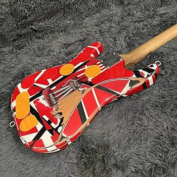 Amazon | エレキギター黒白ストライプトレモロブリッジクール