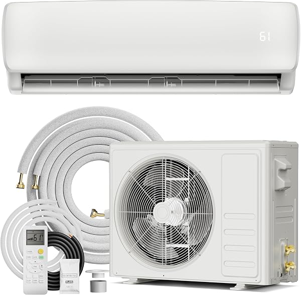 Mountman Mini Split AC/Heating System,19 SEER2 Energy Efficient Ductless Inverter System,with Pre-Charged Condenser,Heat