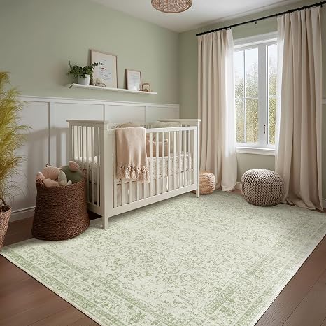 Amazon.com: BILEEHOME Sage Area Rug for Bedroom Neutral Boho 5x8 Rugs ...