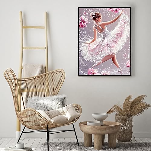 Miniatura 4 de Yikenjoy Kits de arte de diamantes de bailarina para adultos  Kit de pintura de diamante de bailarina 5D para principiantes, decoración de pared de