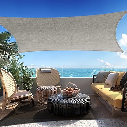 Toldo rectangular gris de 4 x 10 pies, toldo de tela duradera con bloqueo UV, hacemos tamaños personalizados