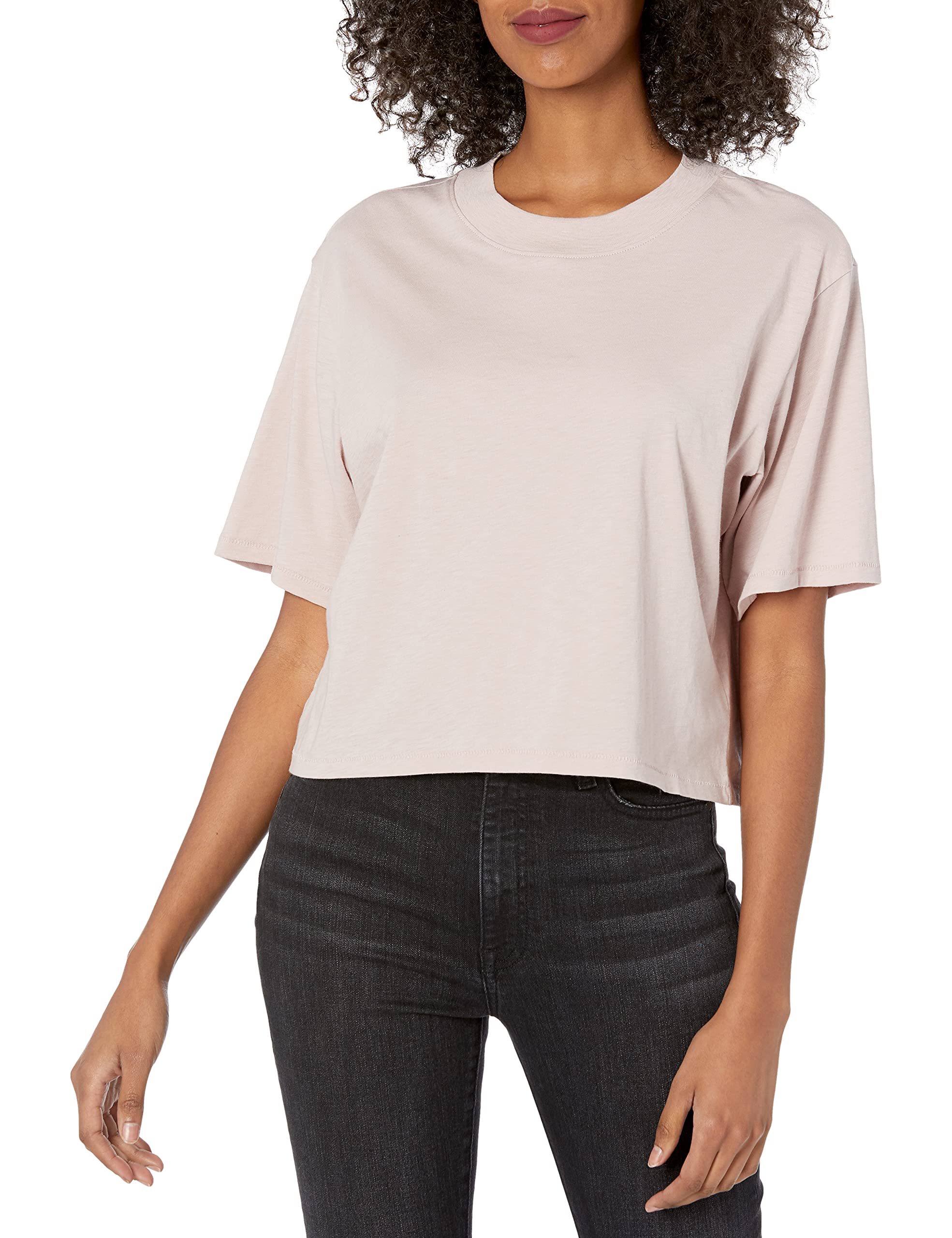 The Drop Damen Sydney T-Shirt, kurzer Cropped-Stil, Rundhalsausschnitt
