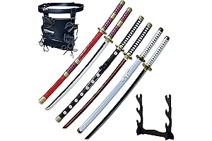 Anime Roronoa Zoro 3-Piece Sword Set with Belt