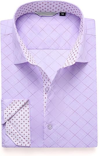 Alex Vando Mens Printed Dress Shirts Long Sleeve Regular Fit Button Down Shirt