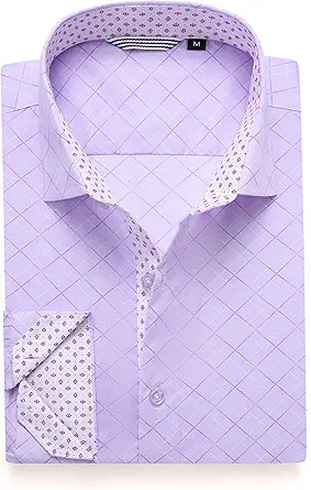 Alex Vando Mens Printed Dress Shirts Long Sleeve Regular Fit Button Down Shirt