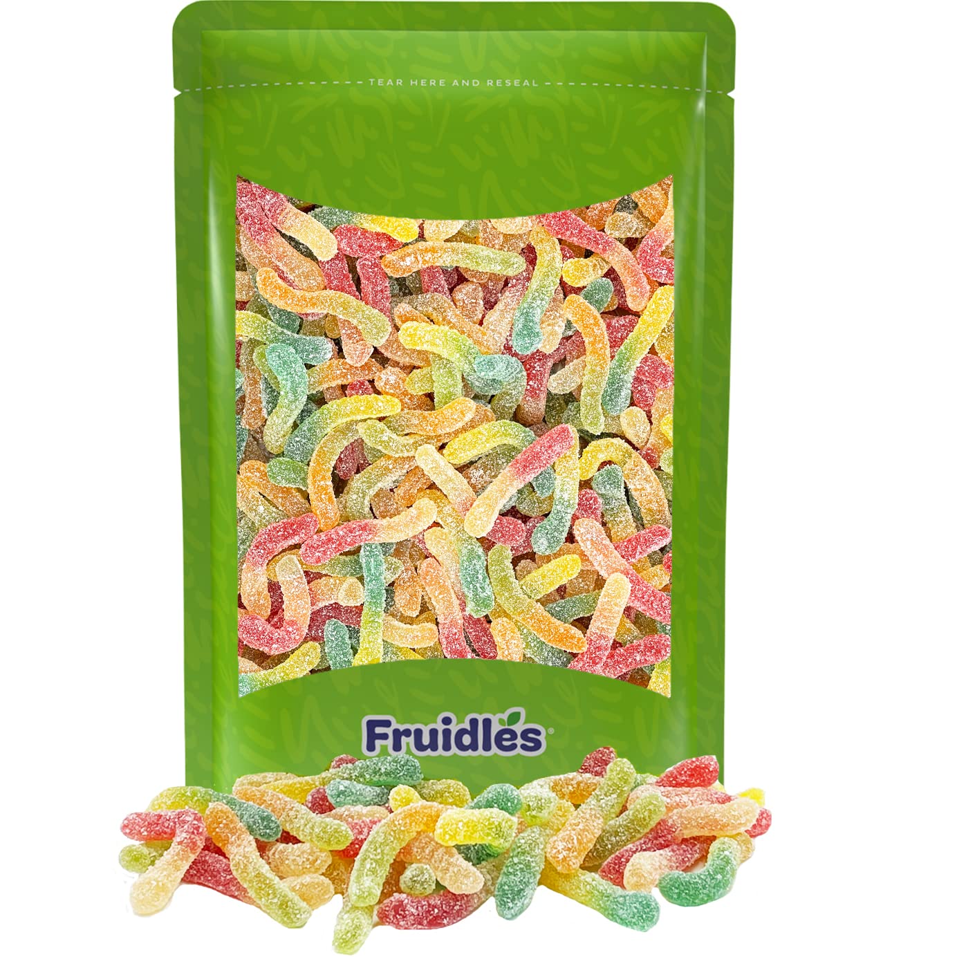 Fruidles Sour Gummy Worms Chewy Candy Gluten Free Dairy Free Nut Free