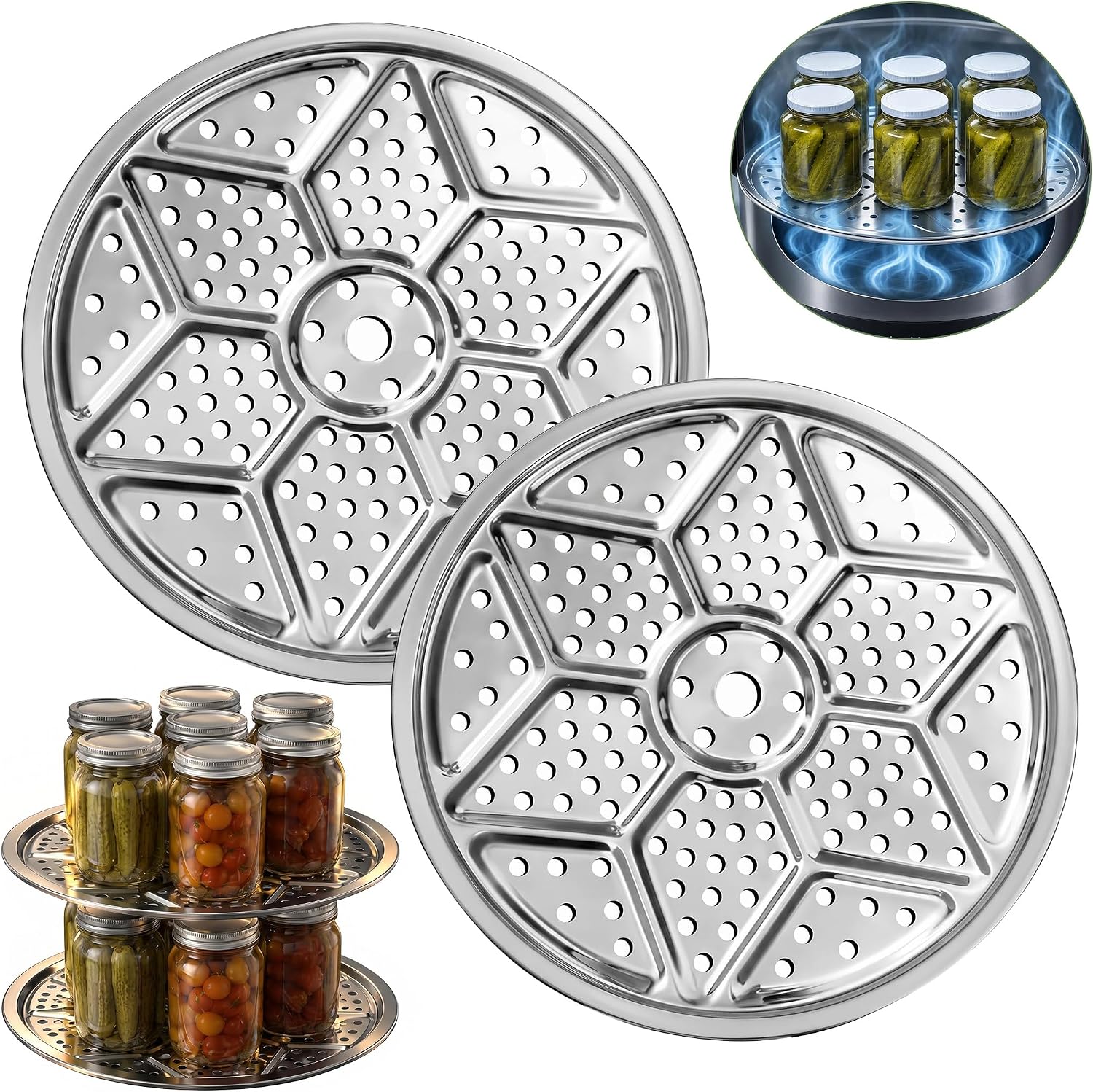 11 In Canner Rack 2 Pcs Pressure Cooker Rack for Water Bath Canning