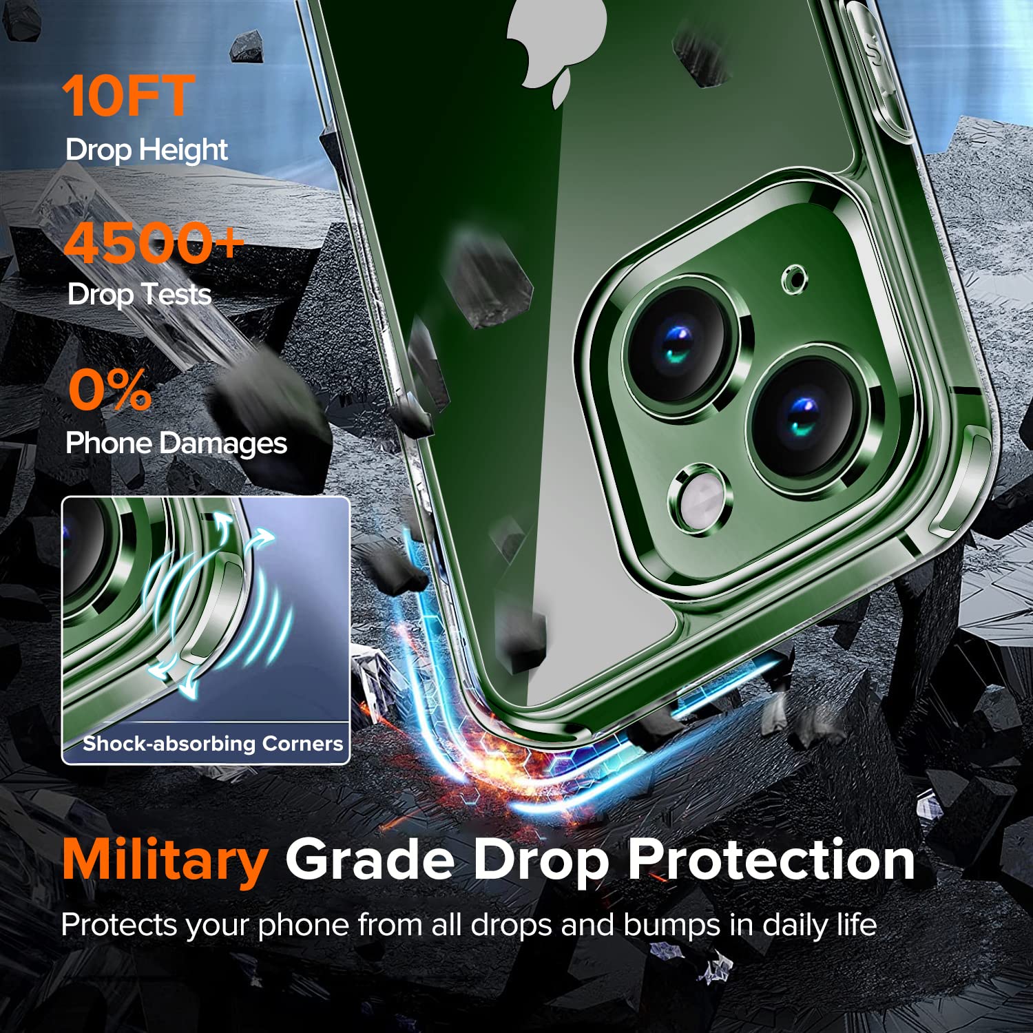 IVoler Cover Trasparente Anti-ingiallimento Per IPhone 13 Mini – Con Protezione Fotocamera – Paraurti Antiurto - 3