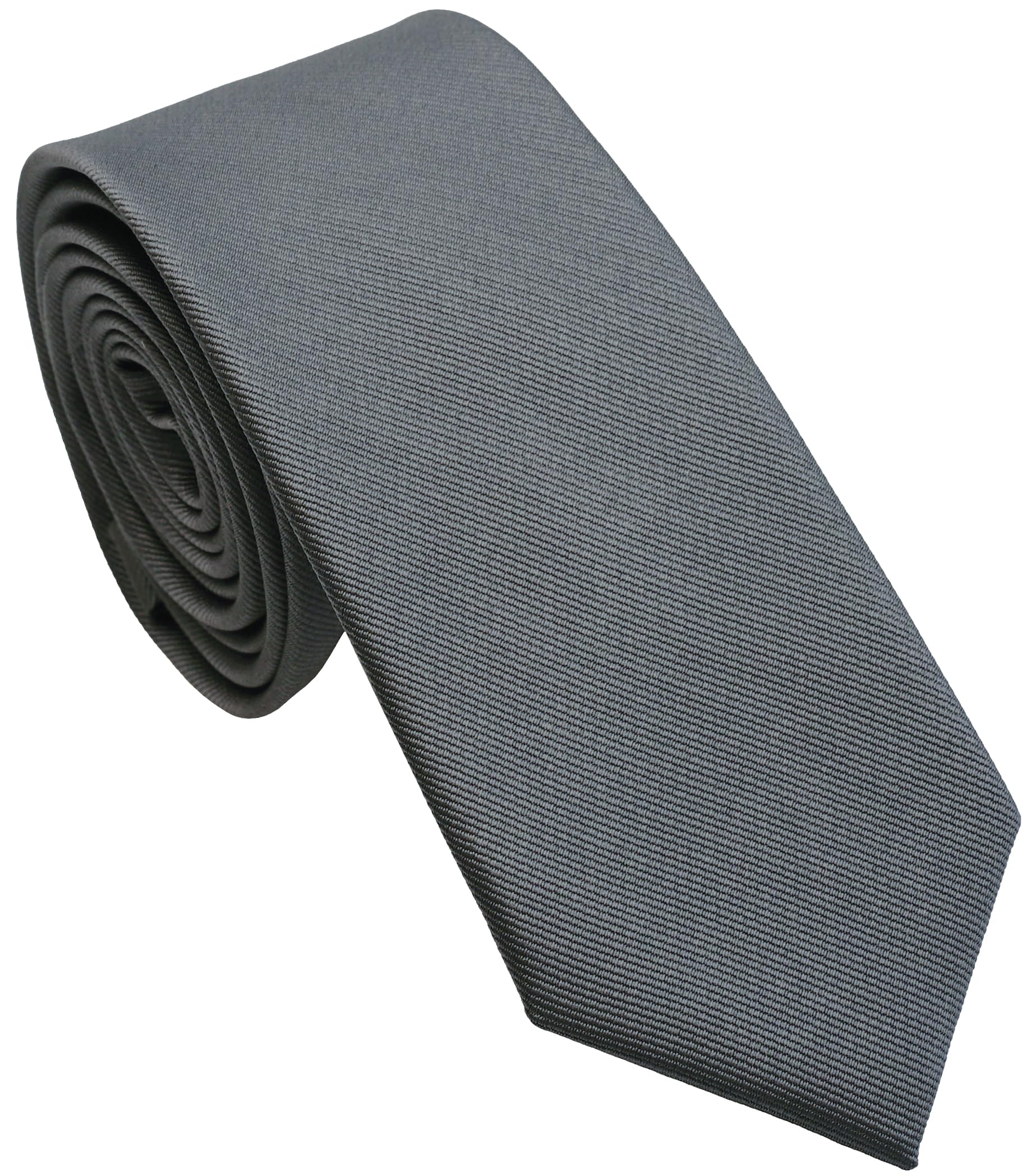 Skinny Ties for Men, 2.5-Inch Slim Neckties, Solid Color Packs