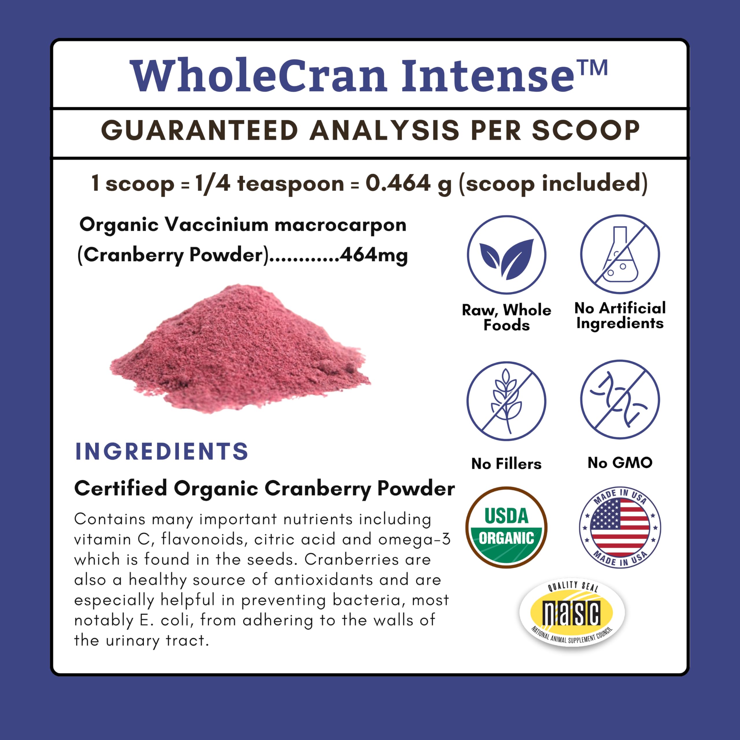 Organic Cranberry Supplement for Dogs and Cats, 60 Scoops — Amazon image 5
