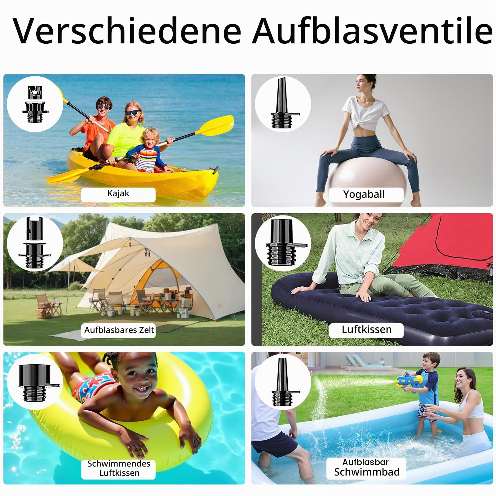 SUP Pumpe Elektrisch, 20 PSI Wiederaufladbare Luftpumpe 12V DC