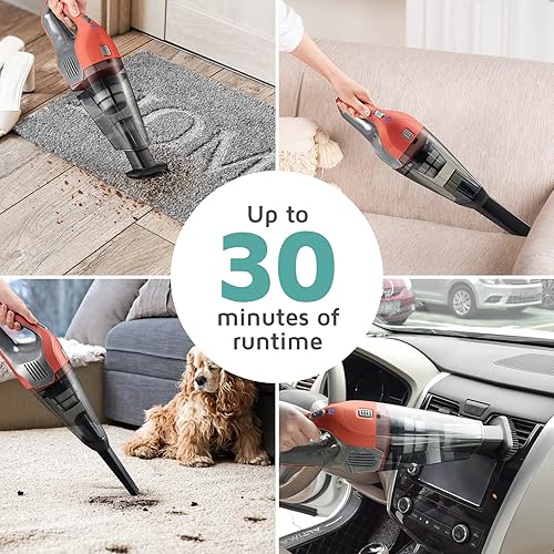 Miniatura 5 de Aspiradora de mano, potente succión, portátil, ligera, de mano, inalámbrica, con batería recargable de 25-30 minutos de largo tiempo de