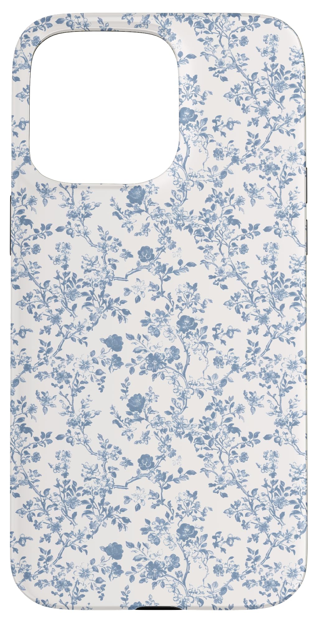 Blue Floral Aesthetic Coquette Soft Girly Case for iPhone 15 Pro Max