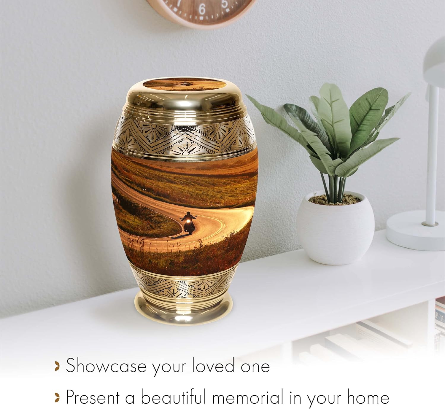 Highway to Heaven Cremation Urn for Ashes Adult Male - Beautifully Handcrafted & Personalized Cremation Urns for Human Ashes Adult Man, Men, Dad or Son