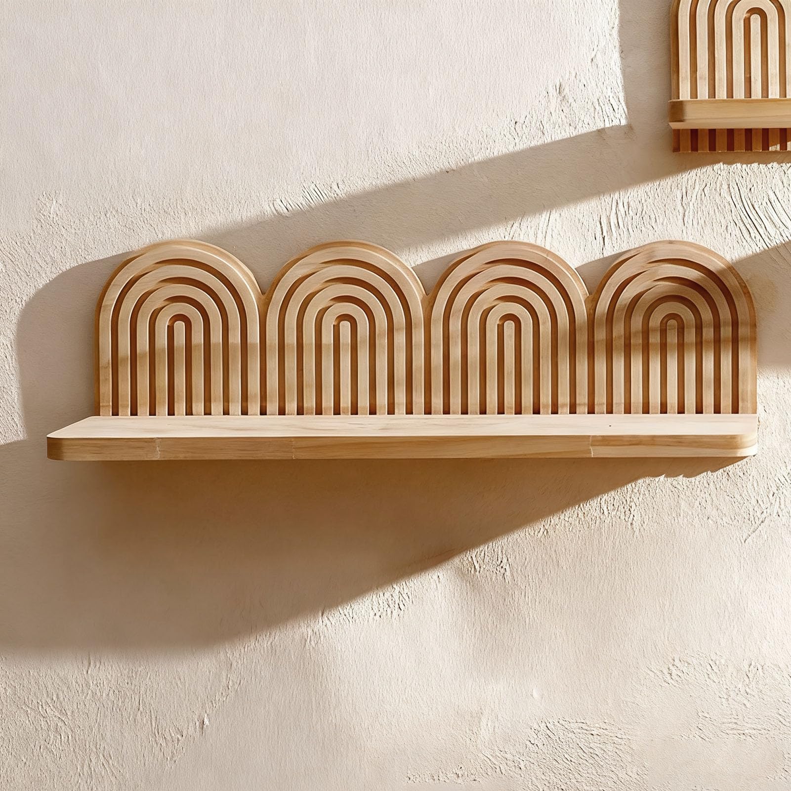 Bohemskie Półki Ścienne Drewniany Boho Organizer Do Ekspozycji