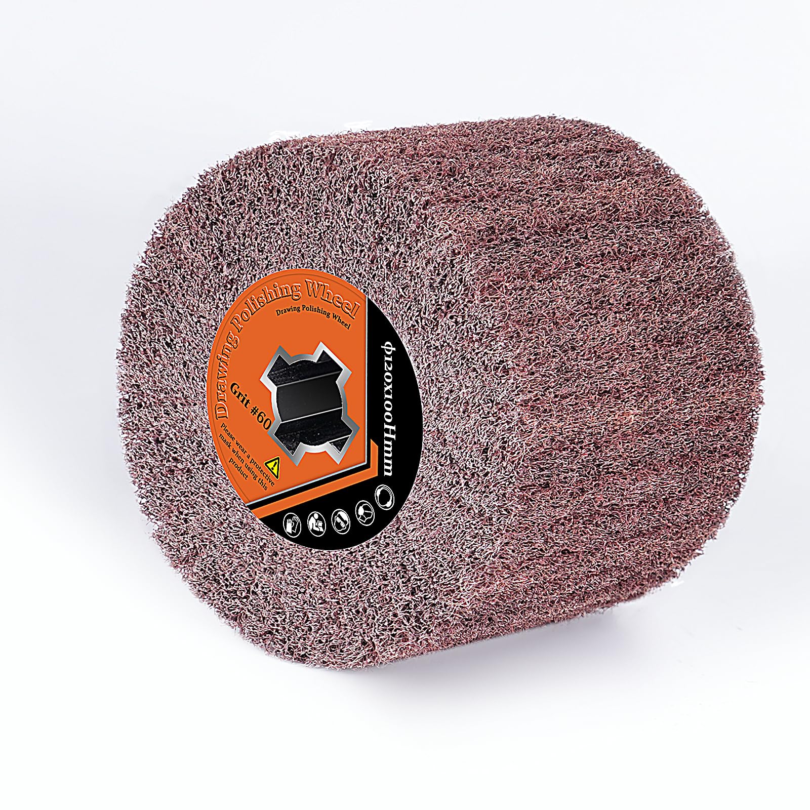 Sanding Roller Brush, Synthetic Fibre Brush for Satin Machine Brush Sanding Sleeves 60 Grit for Wood Metal, Stone Surfaces