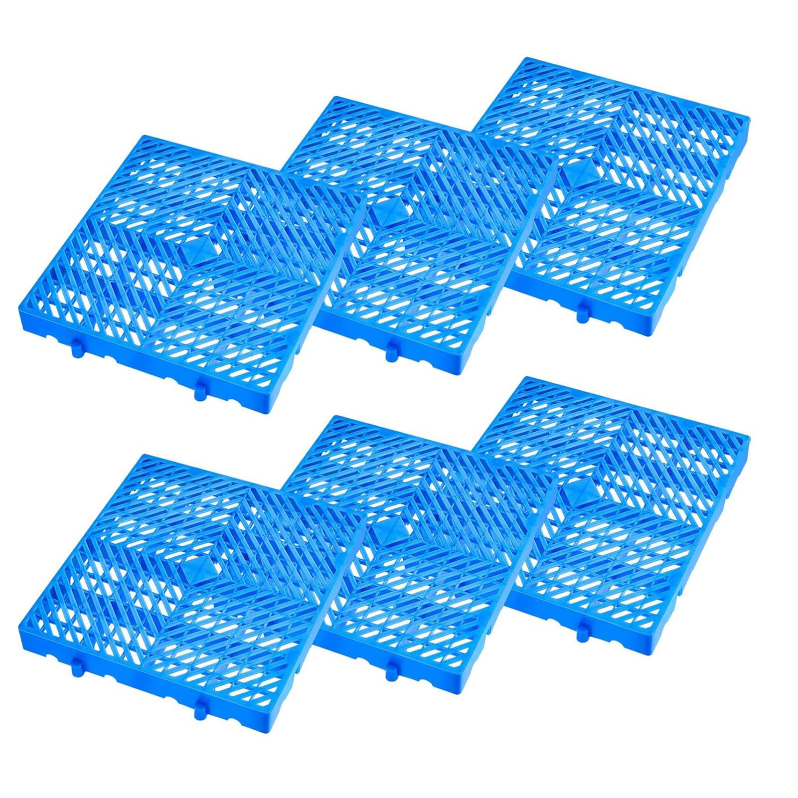Pallet in plastica impermeabile per stoccaggio seminterrato - Pallet leggero ventilato da pavimento con design a griglia traspirante, ideale per il controllo dell'umidità e facile da maneggiare