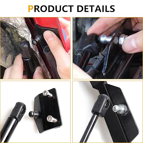 Miniatura 6 de Kit de asistencia de soporte de elevación compatible con Jeep Wrangler JL Gladiator JT 2018-2024, accesorios para capó delantero, amortiguadores de