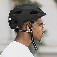 Vista 6 de Retrospec Lennon Casco de Bicicleta para Adultos con luz de seguridad LED, esfera ajustable y visera extraíble, casco de ciclismo ajustable