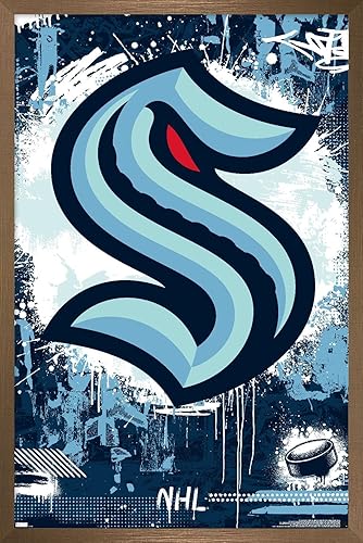 Trends International NHL Seattle Kraken - Póster de pared con logotipo Maximalist 23