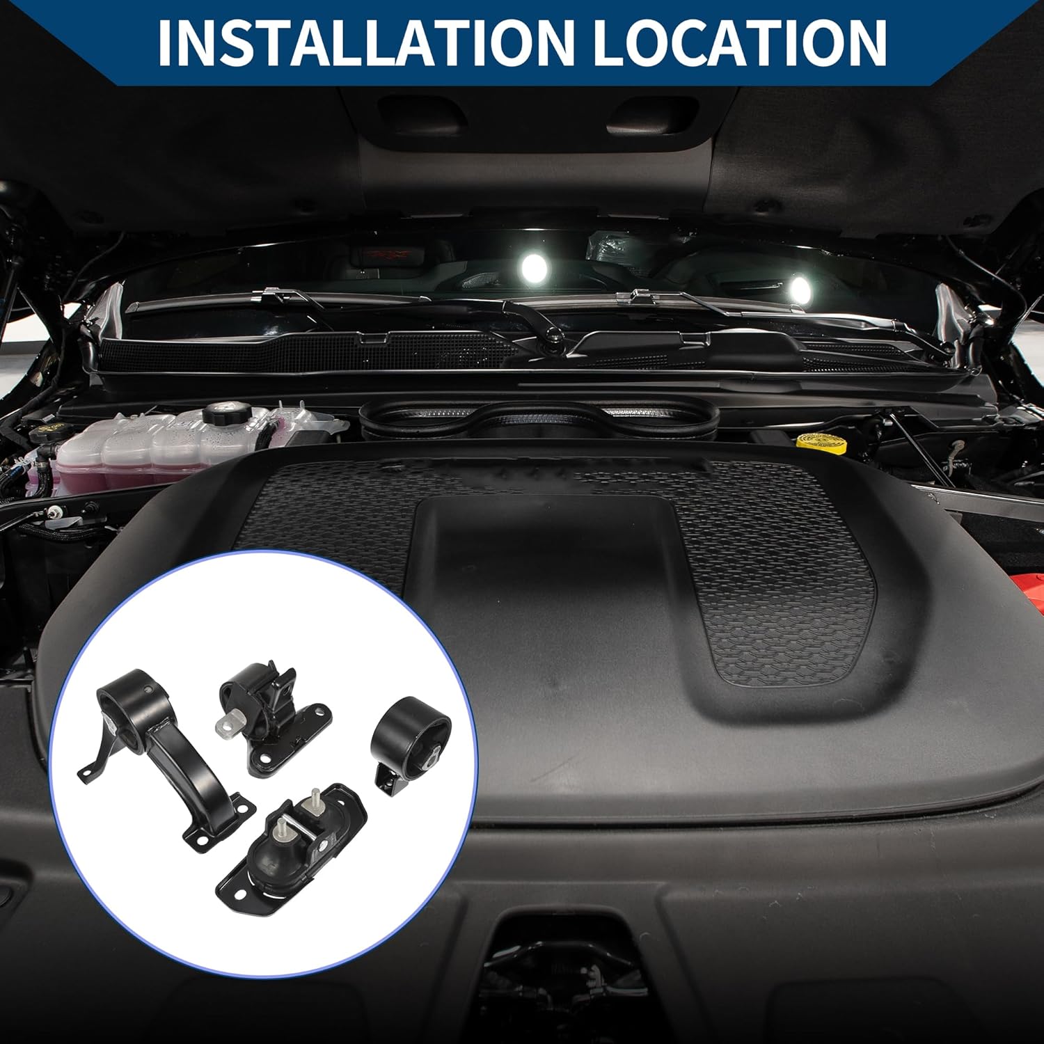 4PCS Engine Motor Trans Mount Set for Dodge Journey 3.6L 2014-2019 Engine Mount Kit for Chrysler 200 3.6L 2011-2014 A5551/ A5443/ A5632/ A5543