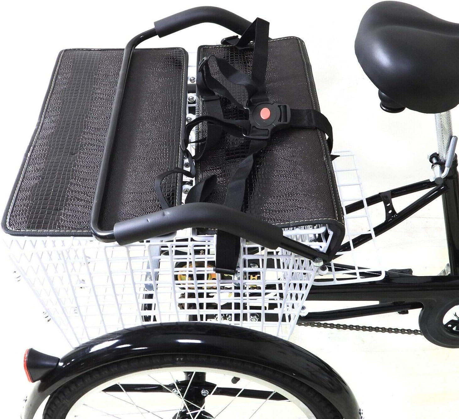 Triciclo para Adultos 20 Pulgadas, Triciclo, Triciclo Crucero, Bicicletas Urbanas con Asiento para Niños Y Cesta La Compra, Velocidad Única 20inch