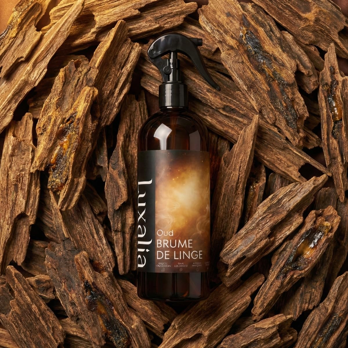 Brume de Linge Oud - Parfum Intense et Durable - Haute Qualité - 500ml - Luxalia