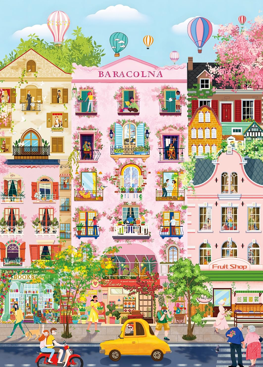 Puzzles 1000 Pieces for Adults jigsaw puzzles for adults-Colorful Dreamy Street-1000 Piece Puzzle Classic Educational Games Beautiful Decoration Puzzle โ image 1