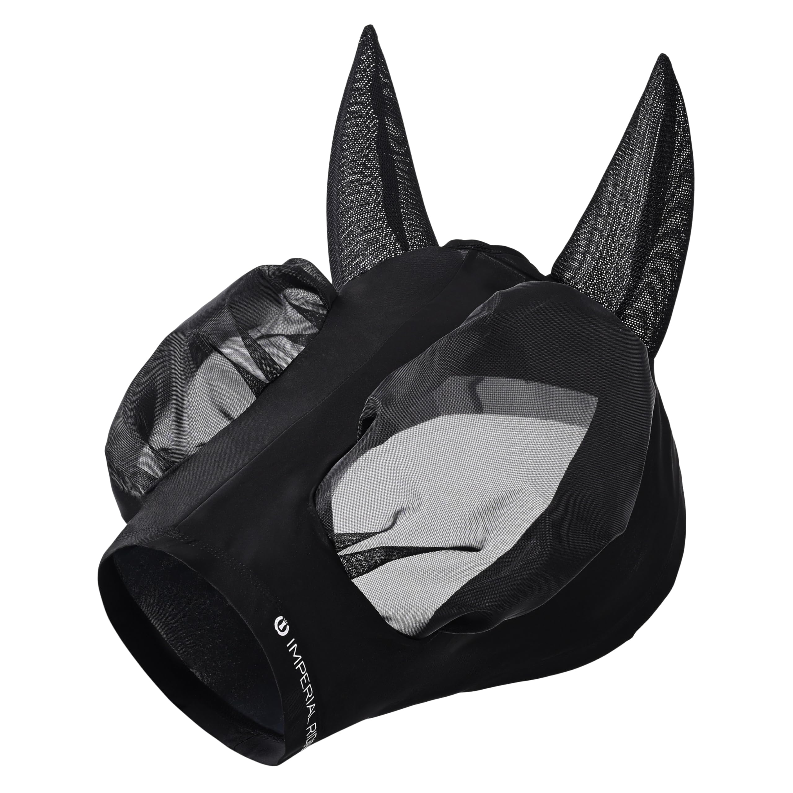 Imperial Riding Trail Ride Basic Fly Mask Elastic Insect Protection Black Cob