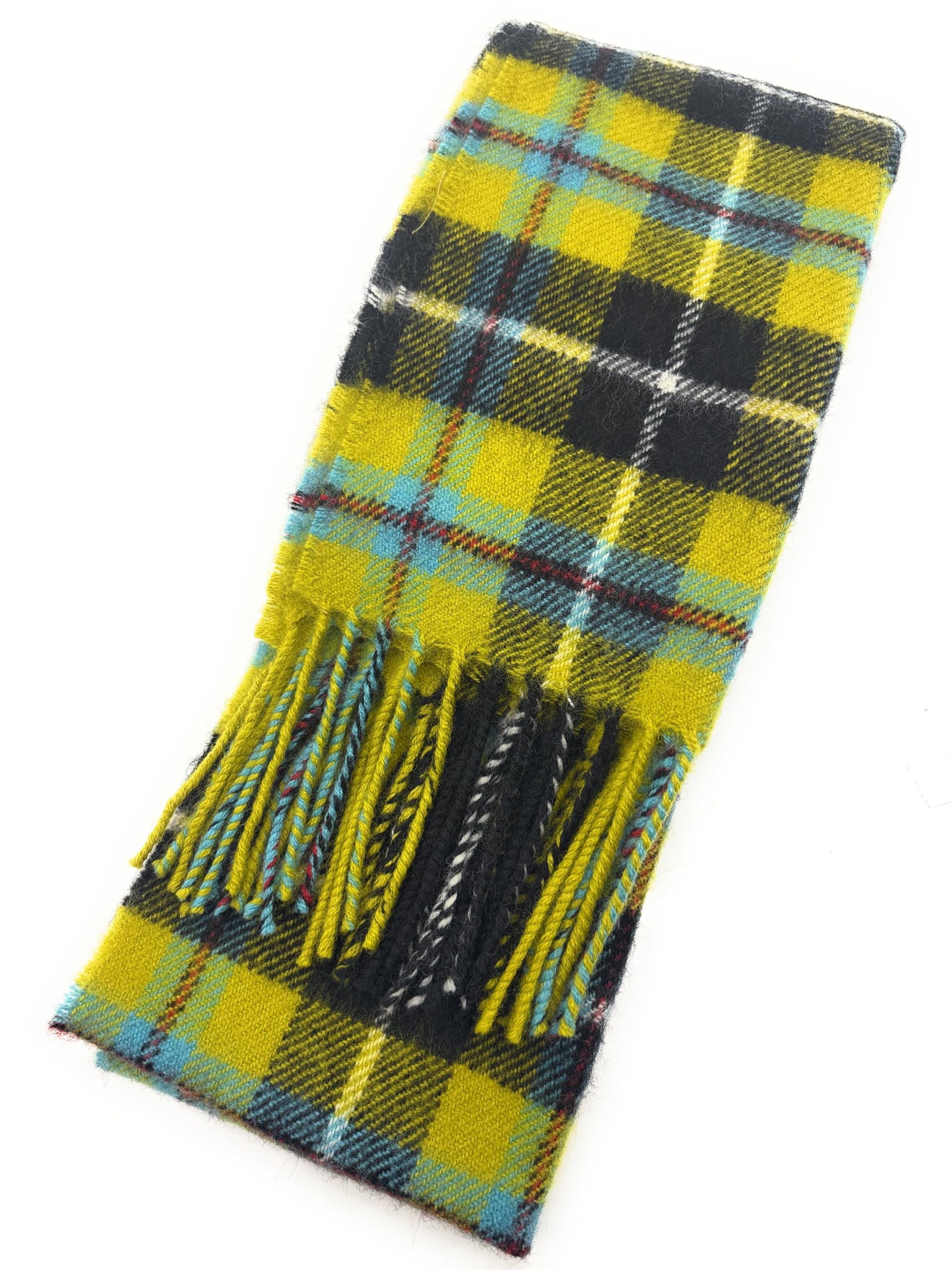 Scottish Essence Unisex Cornish National Scottish Lambswool Tartan Scarf, Made In Scotland (Cornish National)