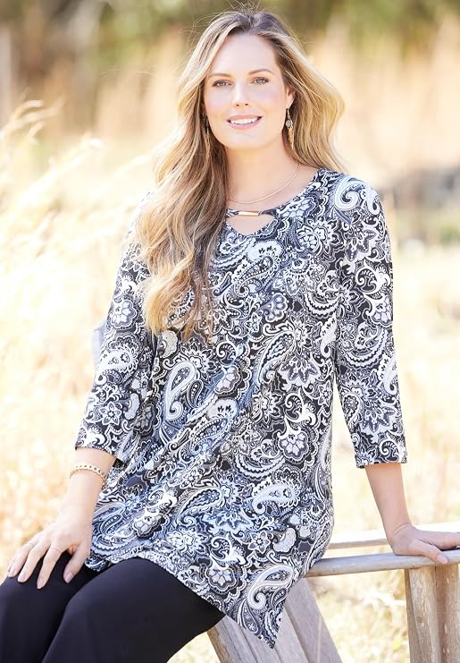 Catherines Women's Plus Size Seasonless Swing Tunic