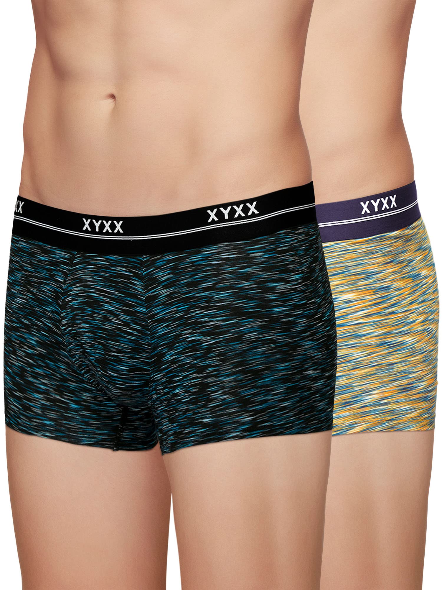 xyxx Men's Artisto Micromodal Regular Fit Printed Antimicrobial Trunks with No Marks Waistband (Pack of 2)-picture-13