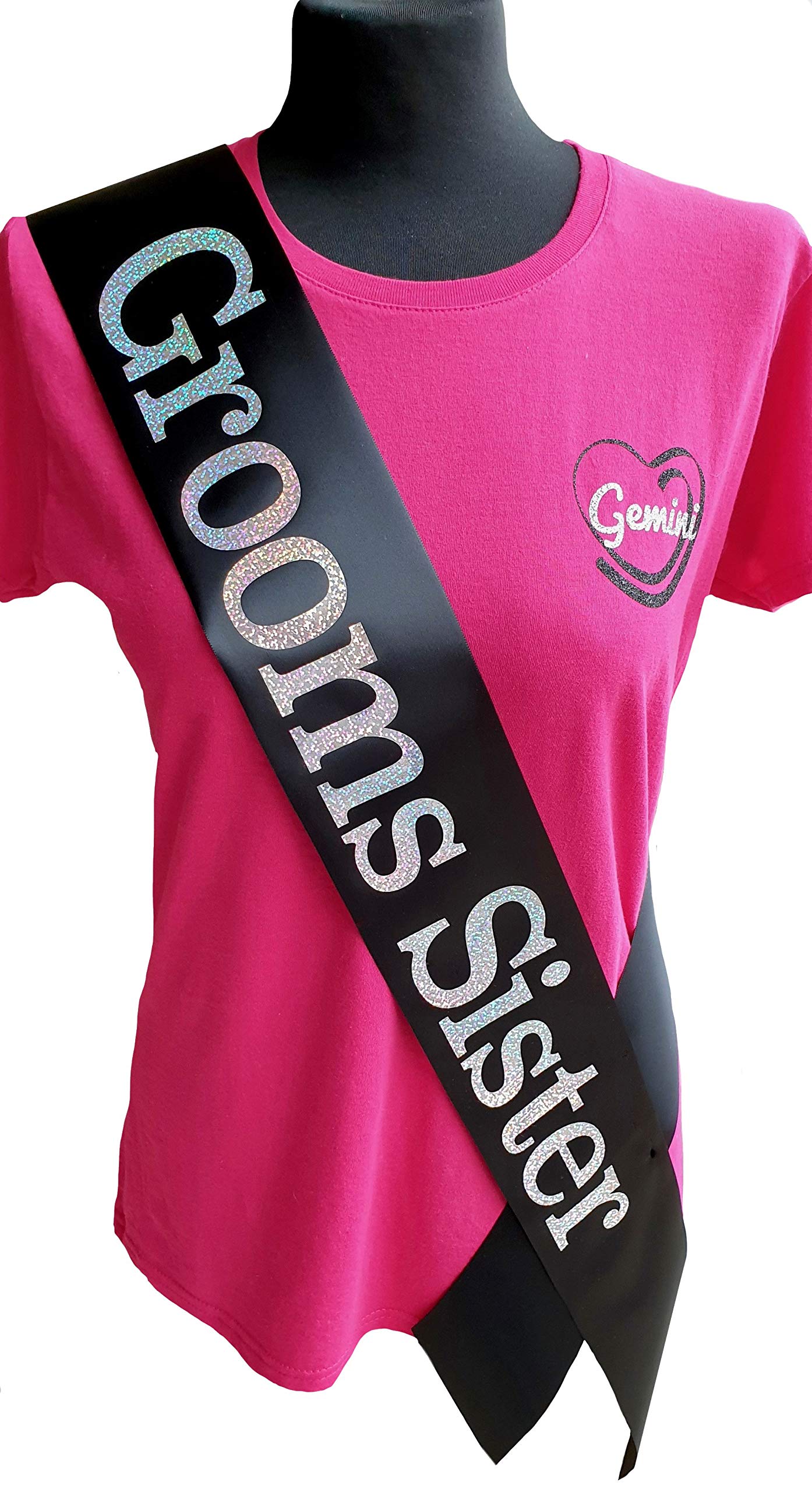Gemini Ribbons - Grooms Sister Sash - Holographic - Hen Party - Womens - Gift - Outfit - Bachelorette - Decoration