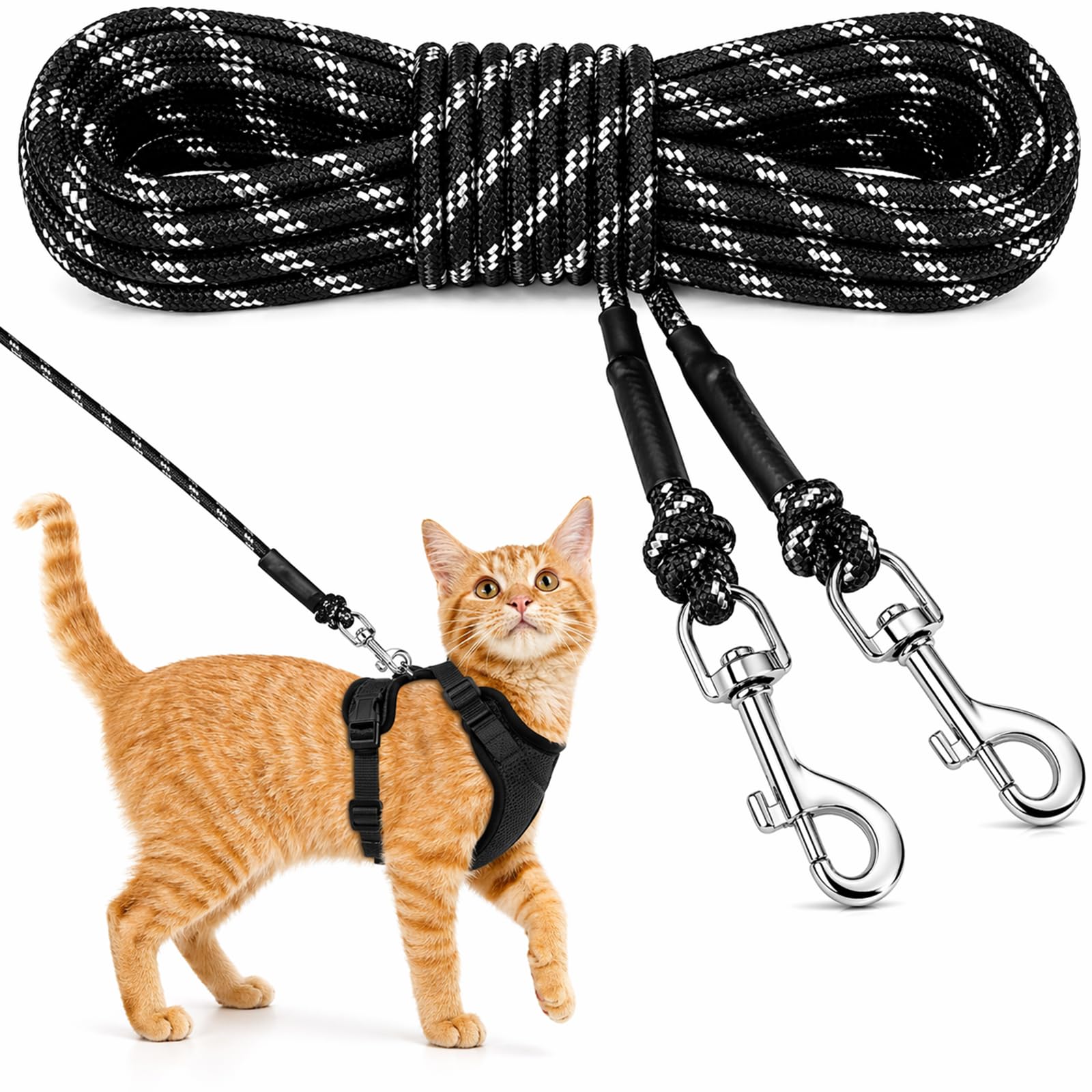 Pet Supplies : Rypet Reflective Cat Long Leash - 15 FT Escape Proof Walking  Leads Yard Long Lead Durable Safe Personalized Extender Leash Traning Play  Outdoor for Kitten, Puppy, Rabbit and Small