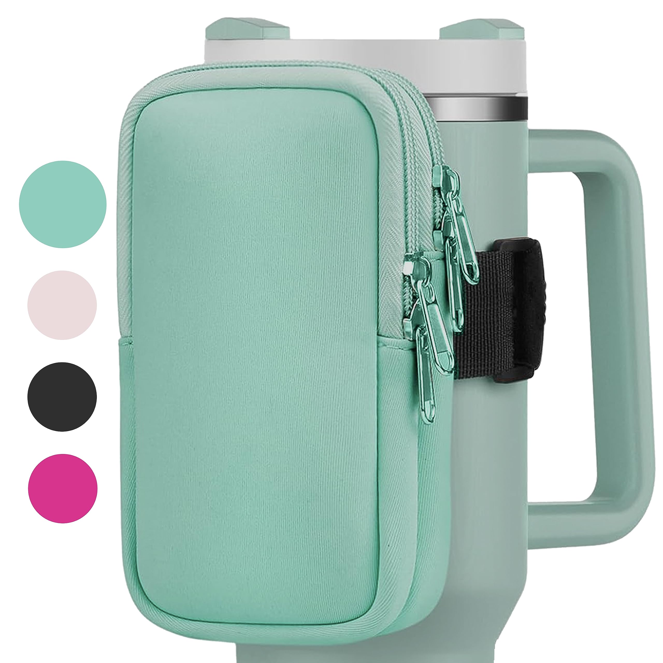 Water Bottle Pouch for Stanley Quencher Adventure 40oz - Stanley Cup Accessories - Tumbler Pouch - Stanley IceFlow 30oz - Gym Tumbler Accessories for