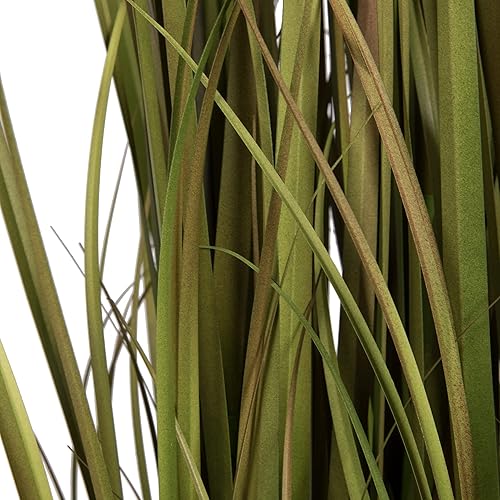 Miniatura 4 de Vickerman Everyday - Hierba verde artificial de 60 pulgadas con maceta de hierro, decoración de plantas de césped sintético, acento de vegetación