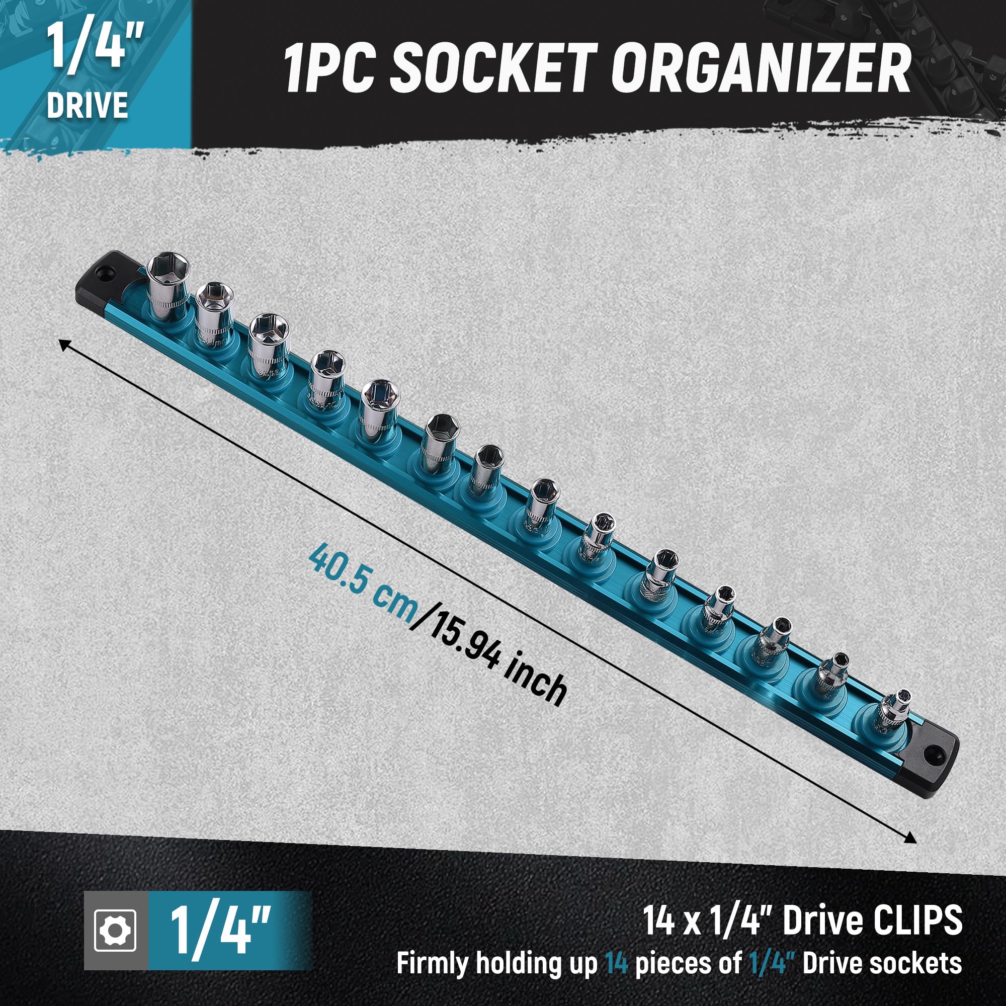 Snapklik.com : ALOANES Magnetic Socket Organizer, 1/4-Inch Drive ...