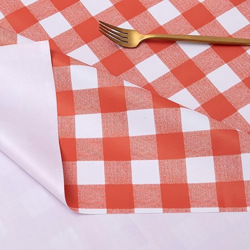 Miniatura 4 de VARWANEO Mantel de PVC a cuadros, rectangular, impermeable, mantel de vinilo a prueba de aceite, a prueba de derrames, lavable, lavable, lavable,