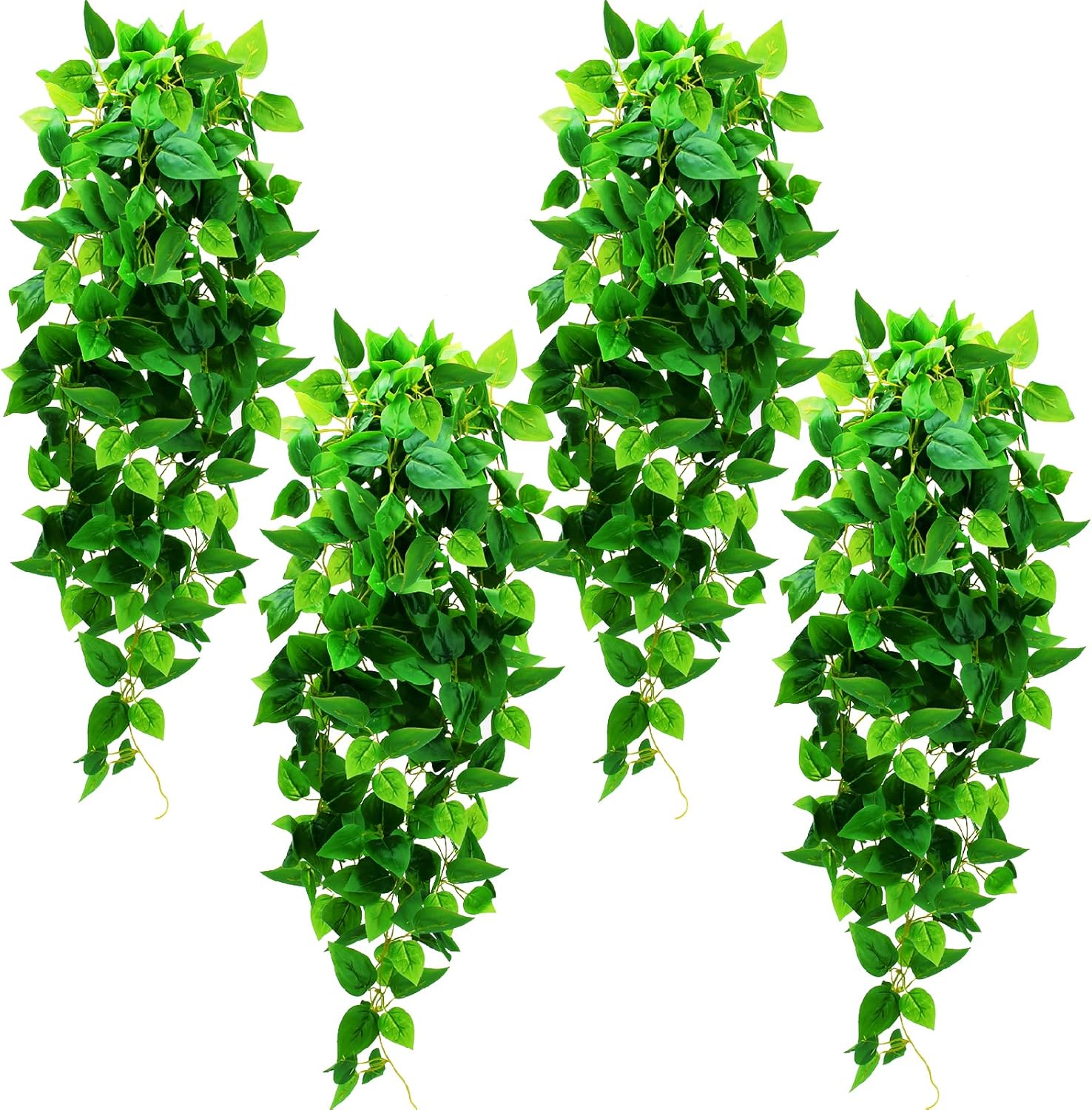 4pcs Artificial Hanging Plants,3.6ft Fake Ivy Plants,Plants Vines, Faux