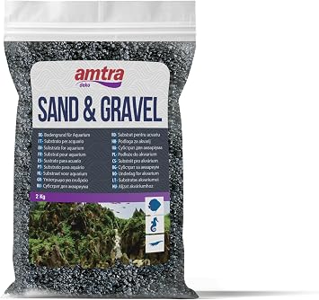 Amtra Black Ceramized Quartz, Fine Quartz Aquarium Sand, For Freshwater or Saltwater, Grain 2-3mm, Quantity 2 kg