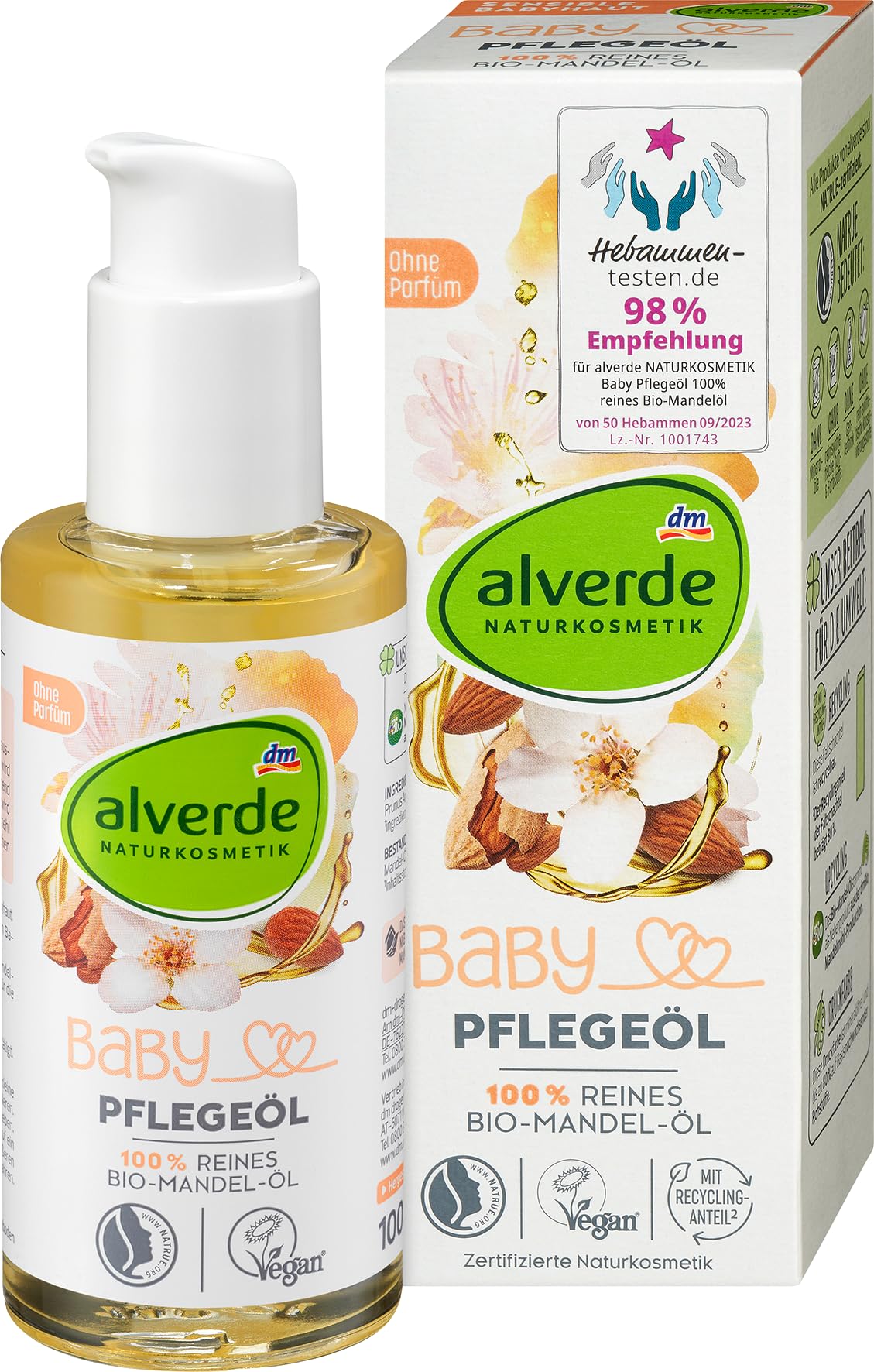 alverde Baby - Olio di mandorle biologico puro al 100%, 100 ml