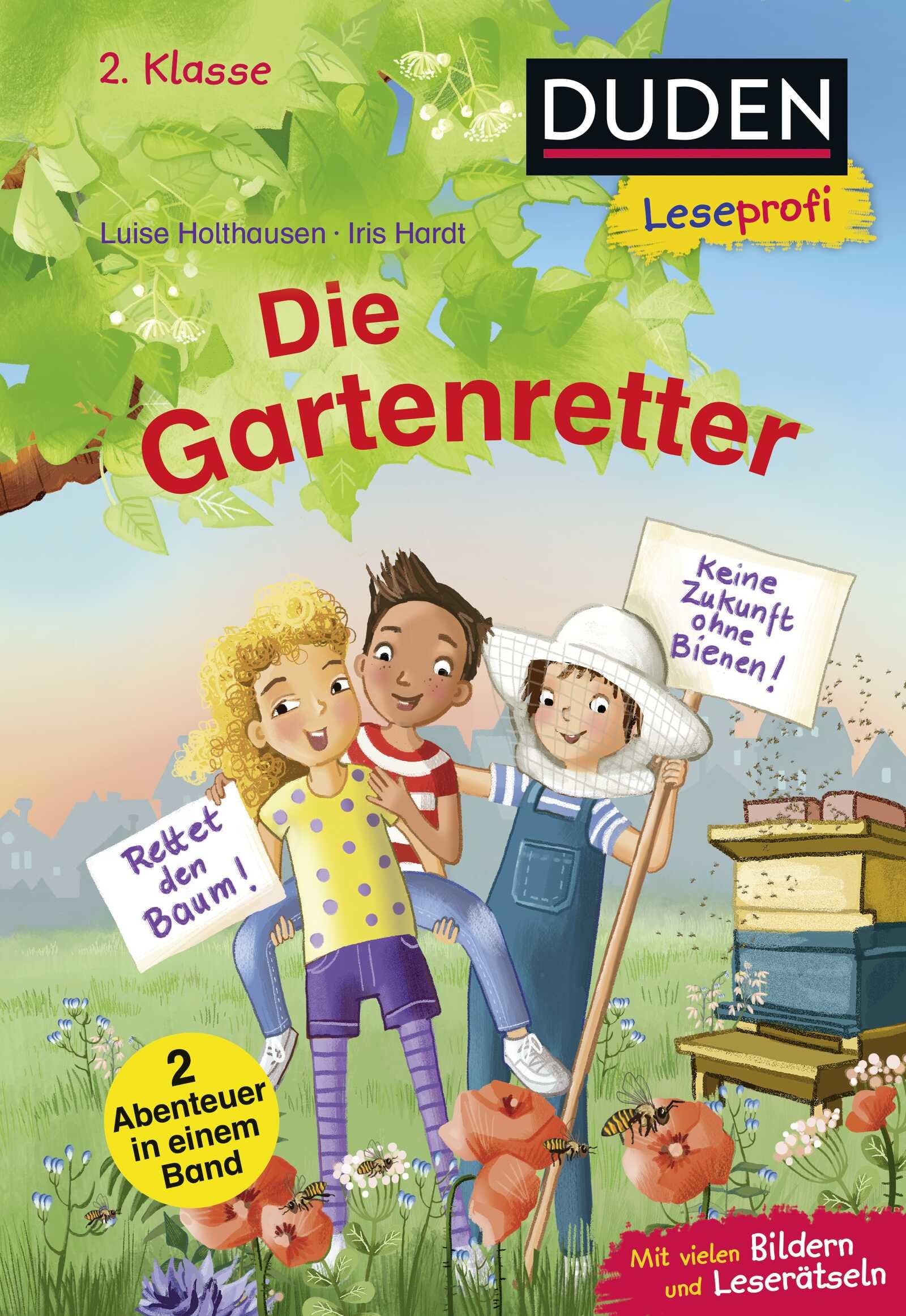 Duden Leseprofi - Die Gartenretter, 2. Klasse (Doppelband): Kinderbuch zum Lesenlernen ab 7 Jahren