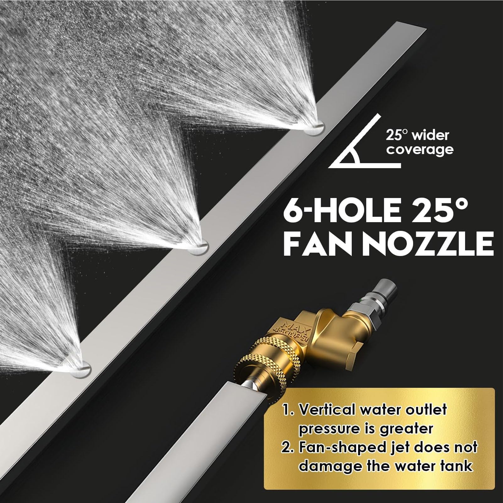 Różdżka do czyszczenia chłodnicy PolyGen, 4500 PSI, długość 39 cali, z obrotowym złączem o 180 stopni, do wysokociśnieniowego mycia i płukania chłodnicy samochodowej