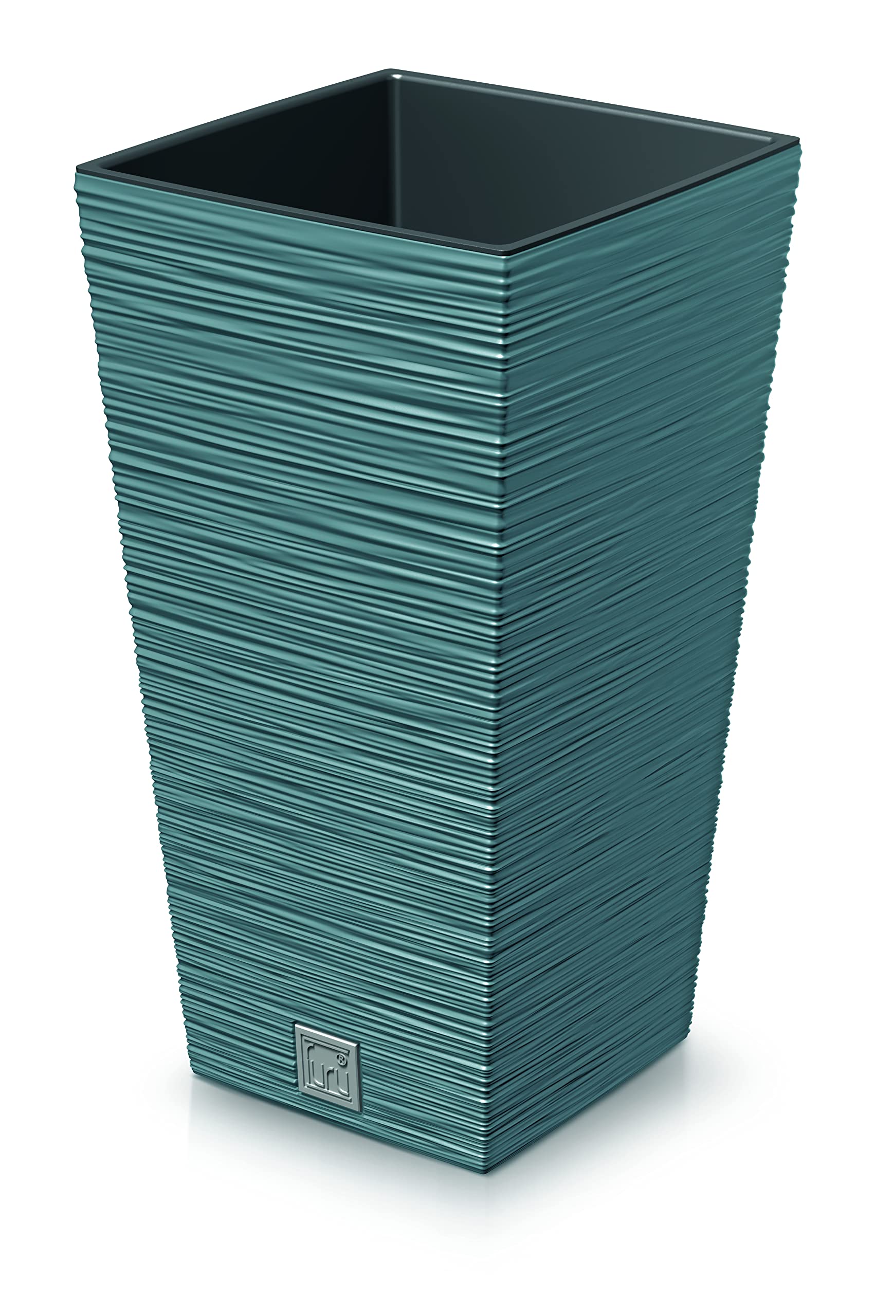 URBNLIVING Square Tall Modern Look Planter Flower Plant Pot Indoor Outdoor Garden Decor (Scandinavian Blue)
