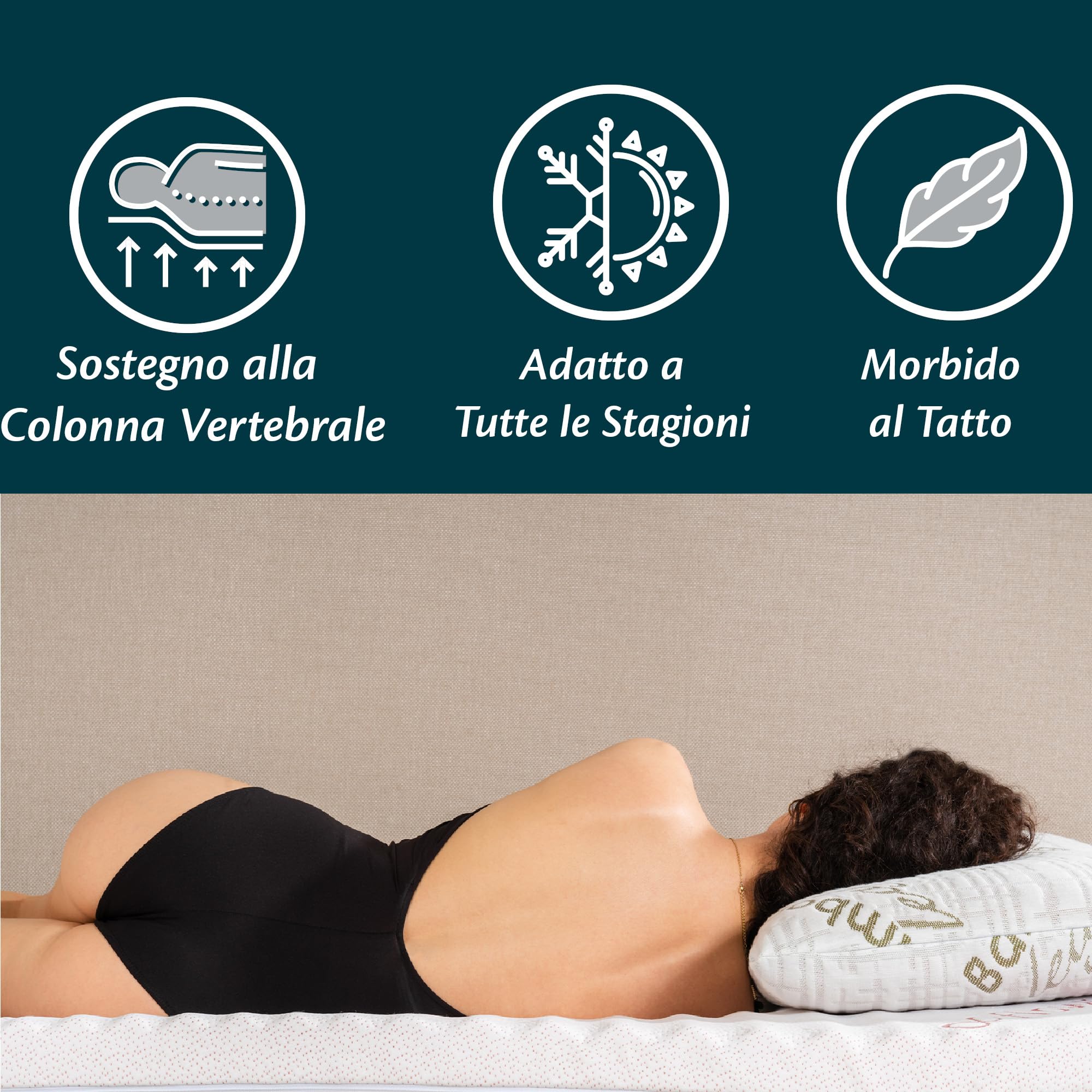 Topper Una Piazza e Mezza 140x190 in Foam per Materasso Correttore Alto 6 cm con Rivestimento Sfoderabile e Lavabile Futon Top per Letto e Divano Letto per Massimo Comfort e Sonno Migliore