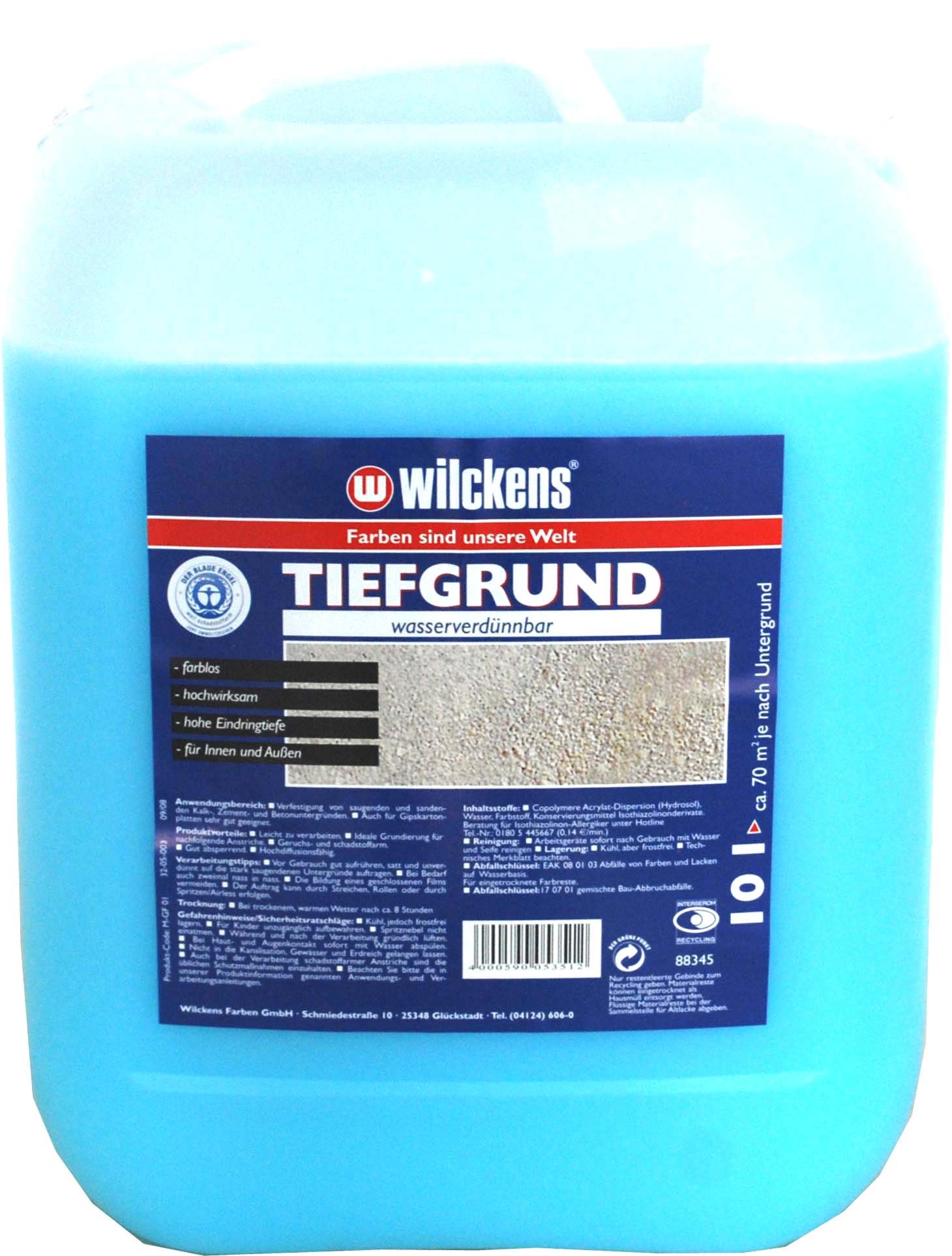 Wilckens Środek gruntujący LF, 10 L, niebieski 13000100110